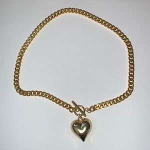 HRH Collection Super Puff Heart Chain Necklace